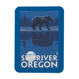 Ímã Urso em Lua - Sun River, Oregon