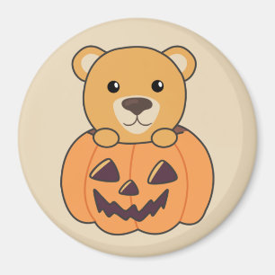 Imã Urso Em Pumpkin Doces Ursos Felizes De Halloween