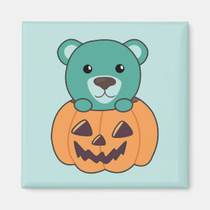 Imã Urso Em Pumpkin Doces Ursos Felizes De Halloween
