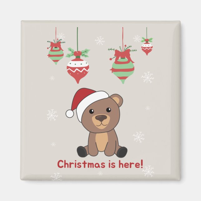 Imã Urso Feliz Natal Bears Magnet (Frente)
