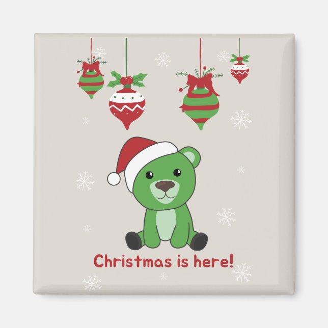 Imã Urso Feliz Natal Bears Magnet (Frente)