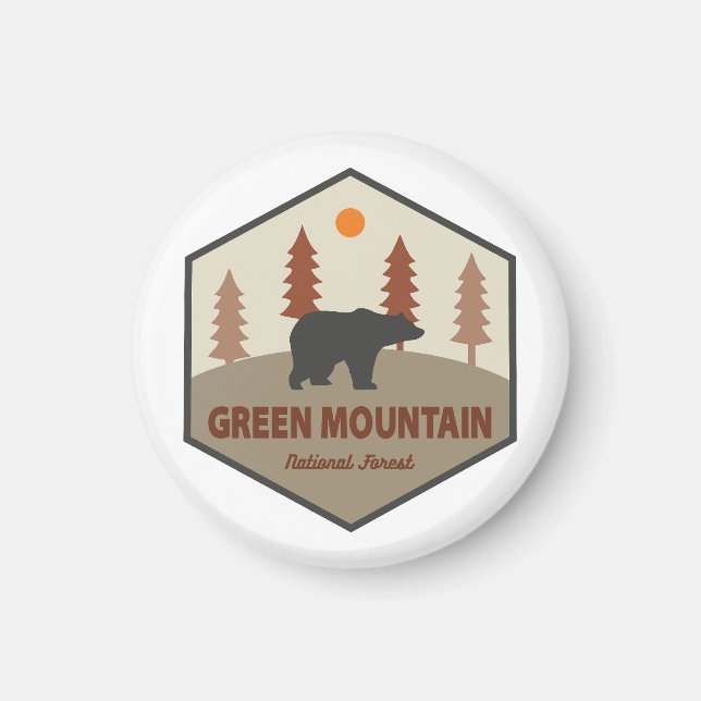 Imã Urso Florestal Nacional da Montanha Verde (Frente)
