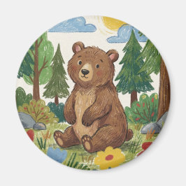 Imã Urso Fofo Animal da Floresta
