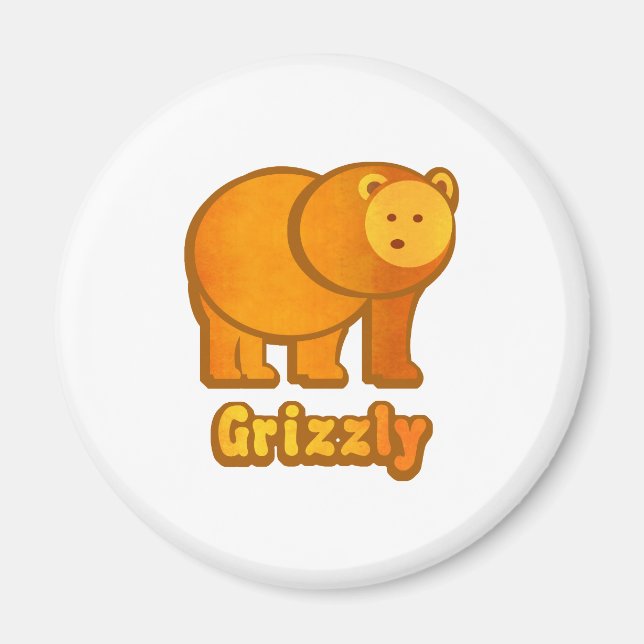 Imã Urso Grizzly (Frente)