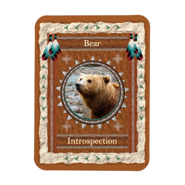 Ímã Urso -Introspecção- Vinil Flexi Magnet (Vertical)
