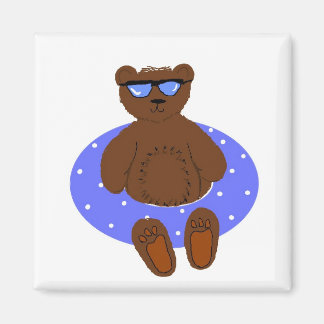 Imã Urso Legal de Óculos de Sol