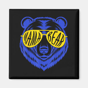 Imã Urso mamãe síndrome de down mãe filho filha amarel