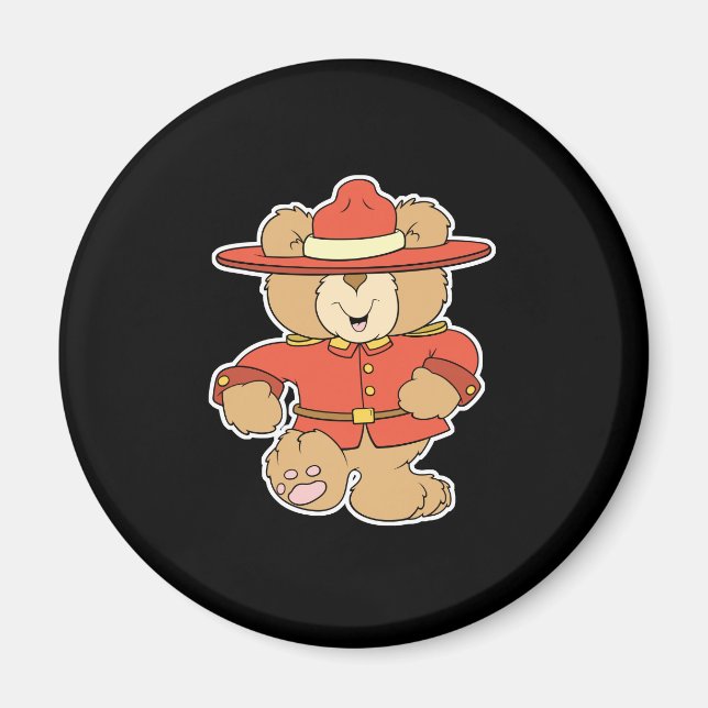 Imã Urso Mountie Canadense (Frente)