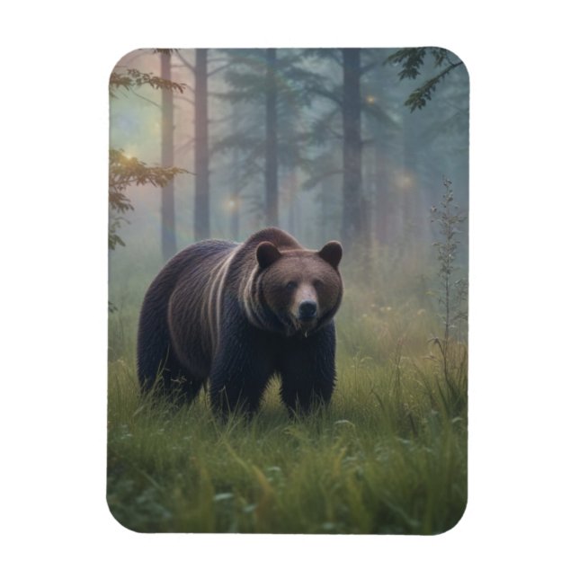 Ímã Urso na Floresta Mágica (Vertical)
