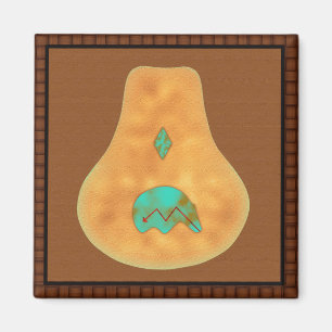 Imã Urso Nativo Americano Turquoise Zuni