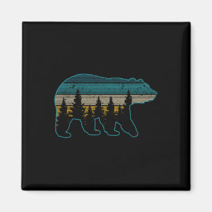 Imã Urso Natureza Grizzly Marrom Urso Preto Caminhada