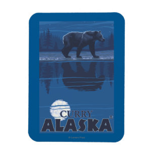 Ímã Urso no luar - caril, Alaska