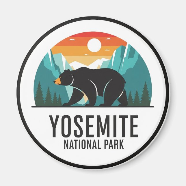 Imã Urso no Parque Nacional de Yosemite, a meio do dom (Frente)