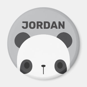 Imã Urso Panda Bonito com Nome Personalizado
