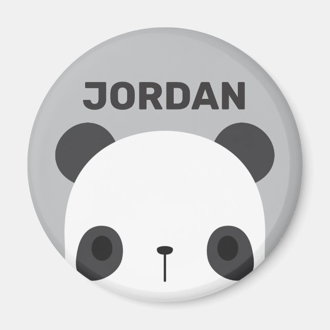 Imã Urso Panda Bonito com Nome Personalizado (Frente)