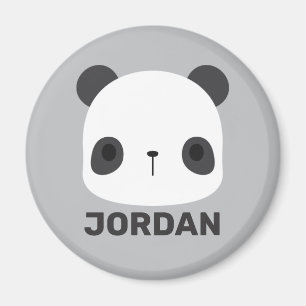 Imã Urso Panda Bonito com Nome Personalizado