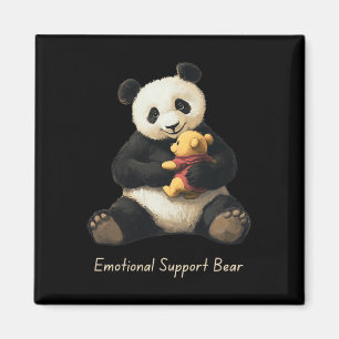Imã Urso Panda de Apoio Emocional Segurando Um Urso Fo