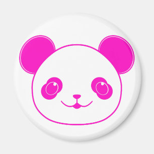 Imã Urso Panda de Kawaii Rosa