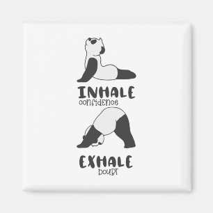 Imã Urso Panda Divertido Respiração Yoga Panda 
