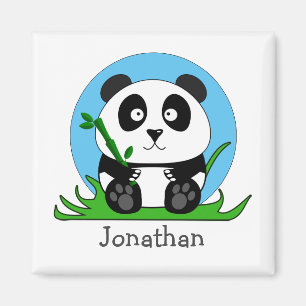 Imã Urso Panda Preto E Branco