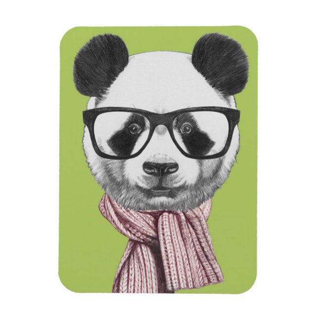 Ímã Urso Panda Pronto Para Inverno (Vertical)
