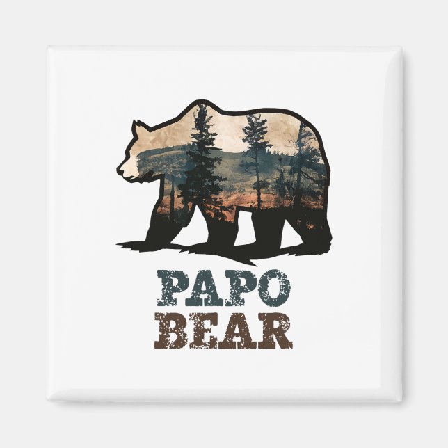 Imã Urso Papo Vintage Retro Engraçado  (Frente)