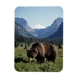 Ímã Urso Pardo no Parque Nacional Glacier Travel