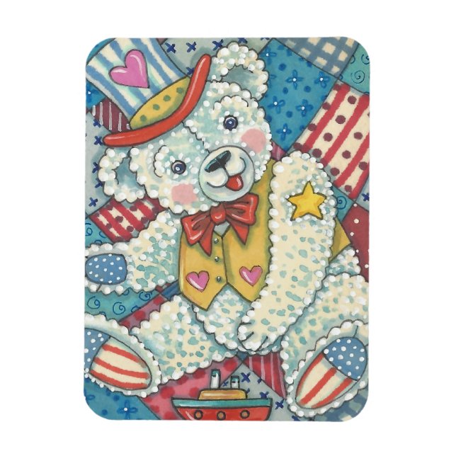ÍMÃ URSO PATRIÓTICO E MAGNET QUILADA (Vertical)