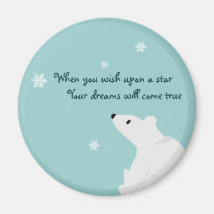 Imã Urso polar (bebê), floco de neve, floco de neve,