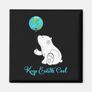 Imã Urso Polar Camisa Dia da Terra Presente Dia a Dia