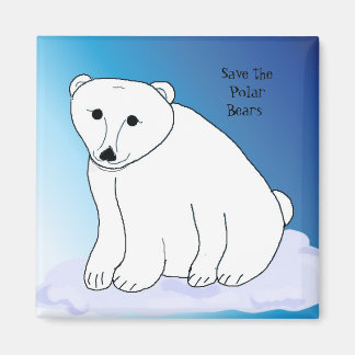 Imã Urso Polar com Mensagem