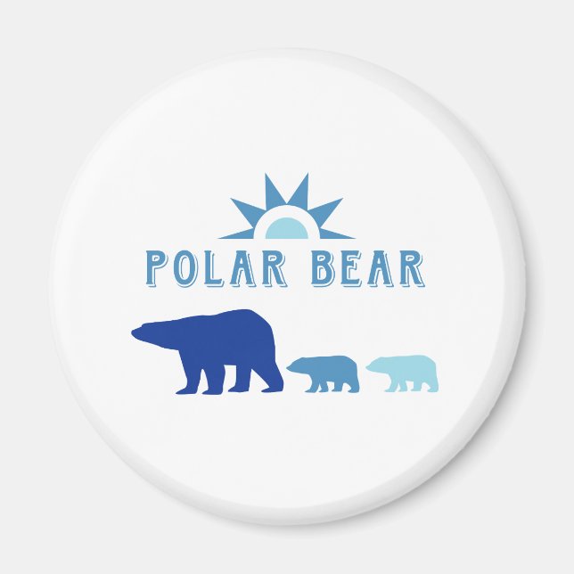 Imã Urso Polar com Sol (Frente)