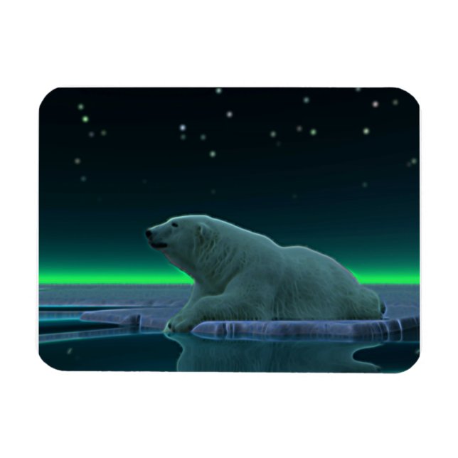 Ímã Urso Polar De Borda De Gelo (Horizontal)