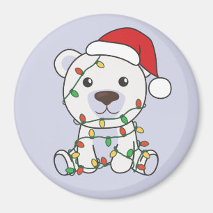Imã Urso Polar de Natal Animais de inverno Mães de Urs