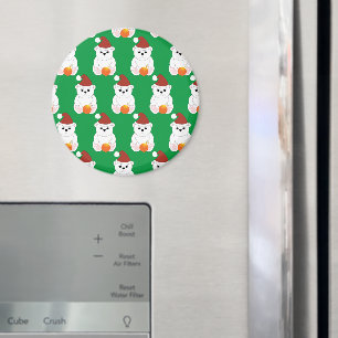 Imã Urso Polar de Natal Pai Natal é um padrão bonito v