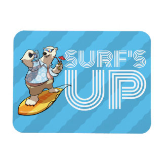 Ímã Urso Polar de Navegação surf com Cartoon de Cockta