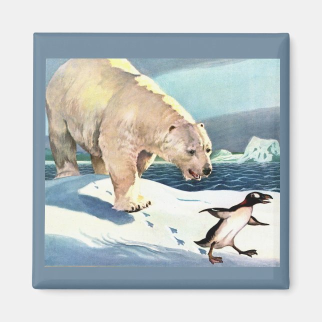 Imã Urso polar e pinguim dos anos 40 (Frente)