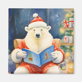 Imã Urso Polar em Leitura de Véspera de Natal