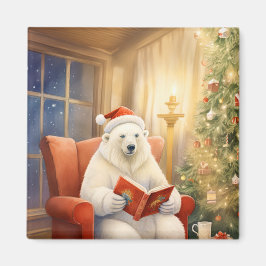Imã Urso Polar em Leitura de Véspera de Natal