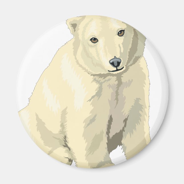 Imã Urso Polar Fofo (Frente)