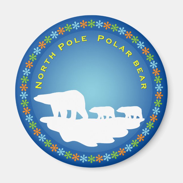 Imã Urso Polar no Gelo (Frente)