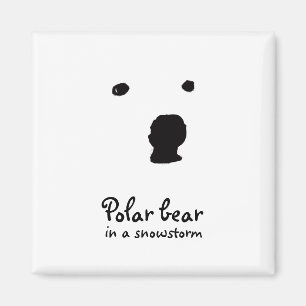 Imã Urso Polar numa t-shirt de nevasca