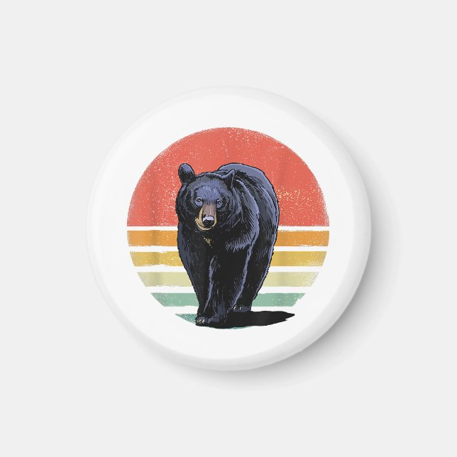 Imã Urso Preto da Imagem Retroativa (Frente)