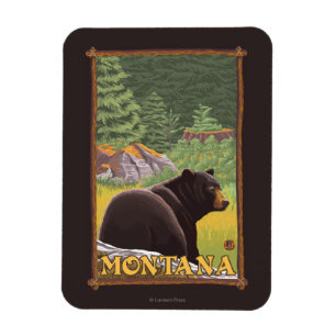 Ímã Urso preto na floresta - Montana