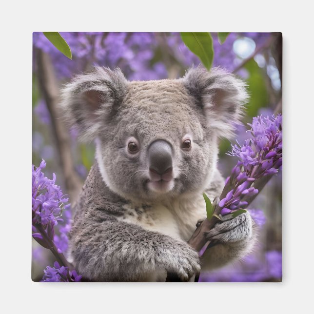 Imã Urso Purple Jacaranda Koala (Frente)