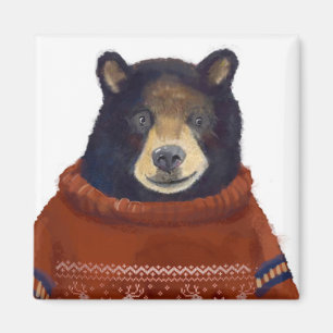 Imã Urso vermelho da camisola da rena