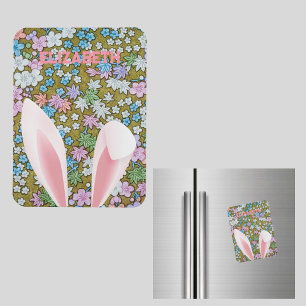 Ímã Ursos de Páscoa com Fundo Floral Colorido