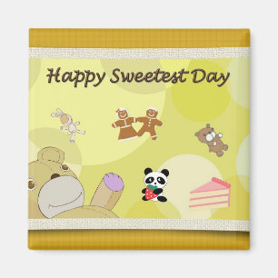 Imã Ursos de ursinho os mais doces felizes do dia