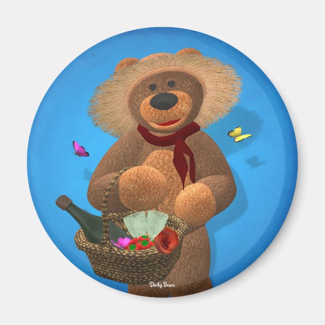 Imã Ursos Dinky: Hora do Picnic (Frente)