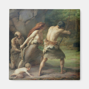 Imã Ursos pré-históricos da caça do homem, 1832